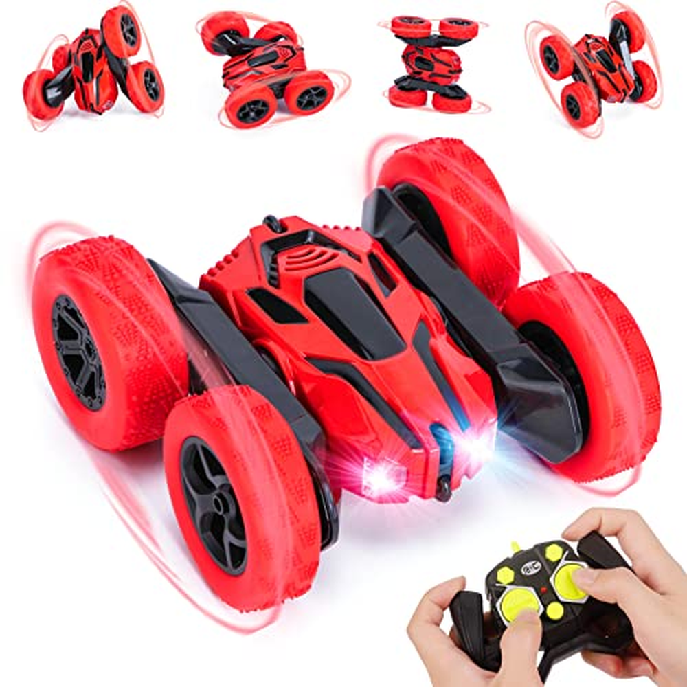 Dálkově ovládané auto pro děti RC Stunt Car 4WD 2,4 Ghz Dálkové ovládání 360° Flip RC Car Offroad se dvěma dobíjecími bateriemi 