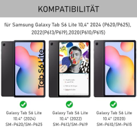 Samsung Galaxy Tab S6 Lite kryt s klávesnicí, ochranný kryt s držákem tužky, bezdrátová podsvícená klávesnice (QWERTZ German) pr