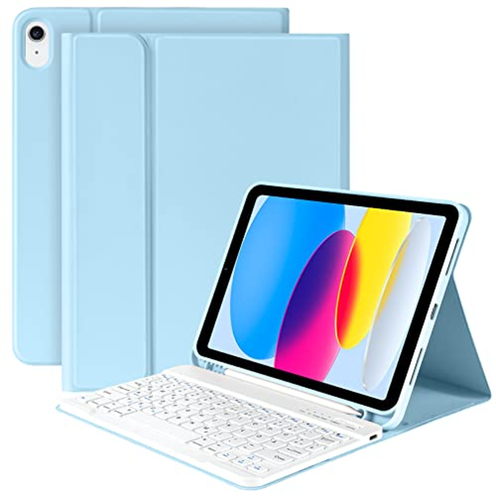 KBCASE Pad 10 Generation 10,9" 2022 pouzdro s klávesnicí, Coque Clavier Pour Pad A2696/A2757/A2777, magnetická odnímatelná kláve