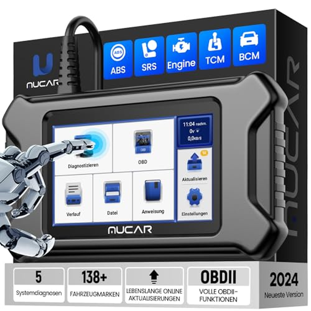 Diagnostické zařízení OBD2, 2024 MUCAR CS5 Diagnostické zařízení do auta s Bluetooth, čtecí zařízení do auta s diagnostikou 5 sy