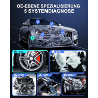 Diagnostické zařízení OBD2, 2024 MUCAR CS5 Diagnostické zařízení do auta s Bluetooth, čtecí zařízení do auta s diagnostikou 5 sy