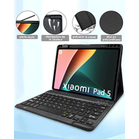 Pouzdro pro Xiaomi Pad 5 / Pad 5 Pro (11 Pouces 2021), ochranné tenké pouzdro se slotem na pero, odnímatelná bezdrátová Bluetoot