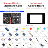 Freenove Projects Kit (No Control Board) (kompatibilní s Arduino IDE), 238 stran podrobných návodů, 46 projektů, bez pájení, jed