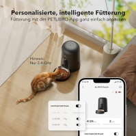 Automatické krmítko pro kočky PETLIBRO s APP, bezdrátový chytrý dávkovač krmiva s podporou 2,4G WiFi, dobíjecí baterie s životno