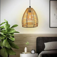 YIKEGE LICHT 3x vintage závěsná lampa na baterie s dálkovým ovládáním boho ratanová lampa dobíjecí závěsná lampa stropní lampa b