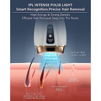 Zařízení na odstraňování chloupků IPL, laserové odstraňování chloupků na celém těle se 3 funkcemi - HDR/SC/RA a 6 energetickými 