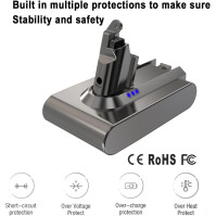 BTMKS 21,6V 3 Ah akumulátor pro Dyson V6 DC58 DC59 DC61 DC62 Animal DC72 DC74 SV03 SV04 SV05 SV06 SV07 SV09 595 650 770 880