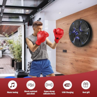 Boxovací stroj s hudbou, Bluetooth Music Boxing Machine, inteligentní nástěnný boxovací stroj pro domácí cvičení, boxovací tréni