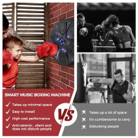 Boxovací stroj s hudbou, Bluetooth Music Boxing Machine, inteligentní nástěnný boxovací stroj pro domácí cvičení, boxovací tréni