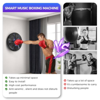 Boxovací stroj s hudbou, Bluetooth Music Boxing Machine, inteligentní nástěnný boxovací stroj pro domácí cvičení, boxovací tréni