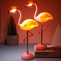 Fantasee Flamingo Stolní lampa USB Noční stolní lampa Nursery Noční světlo Dotykové stmívatelné pro dítě Děti Studenti Ložnice O