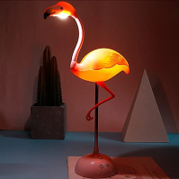 Fantasee Flamingo Stolní lampa USB Noční stolní lampa Nursery Noční světlo Dotykové stmívatelné pro dítě Děti Studenti Ložnice O