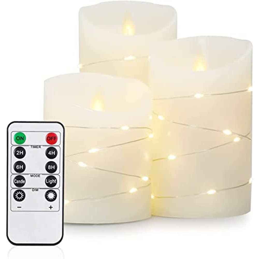 Yinuo Candle LED svíčky s funkcí časovače blikající plamen s dálkovým ovládáním dekorace dekorace koupelny dekorace stolu dekora