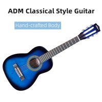 ADM 1/4 Kids Classical Guitar Kit, juniorská kytarová sada pro začínající hráče s taškou, klipovou ladičkou, popruhem, trsátky, 