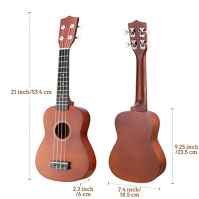 Olycism 21palcové sopránové ukulele pro děti a dospělé Ukulele Starter Kit s taškou na trsátka Klipová ladička Přídavné struny P