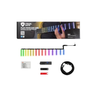 VISUAL NOTE - KIT G, zařízení pro výuku hry na kytaru, skládá se z RGB LED fólie pro klaviaturu a aplikace, kompatibilní s elekt