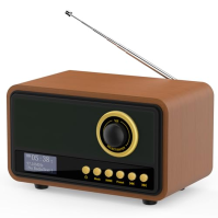 Digitální rádio Mycket DAB/DAB+, retro FM rádio, Bluetooth reproduktor na baterie a do sítě, dobíjecí hudební přehrávač se vstup