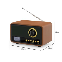 Digitální rádio Mycket DAB/DAB+, retro FM rádio, Bluetooth reproduktor na baterie a do sítě, dobíjecí hudební přehrávač se vstup