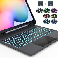 ROOFEI Galaxy Tab S6 Lite Case with Keyboard - 7-Colour Lighting Keyboard Case pro Samsung Tab S6 Lite 10,4" 2020/2022 (SM-P610/