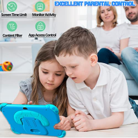 Ascrecem Kids Tablet 7" Android Tablet pro děti s WiFi Duální fotoaparát Bluetooth, rodičovská kontrola, Quad Core, 2GB + 32GB R