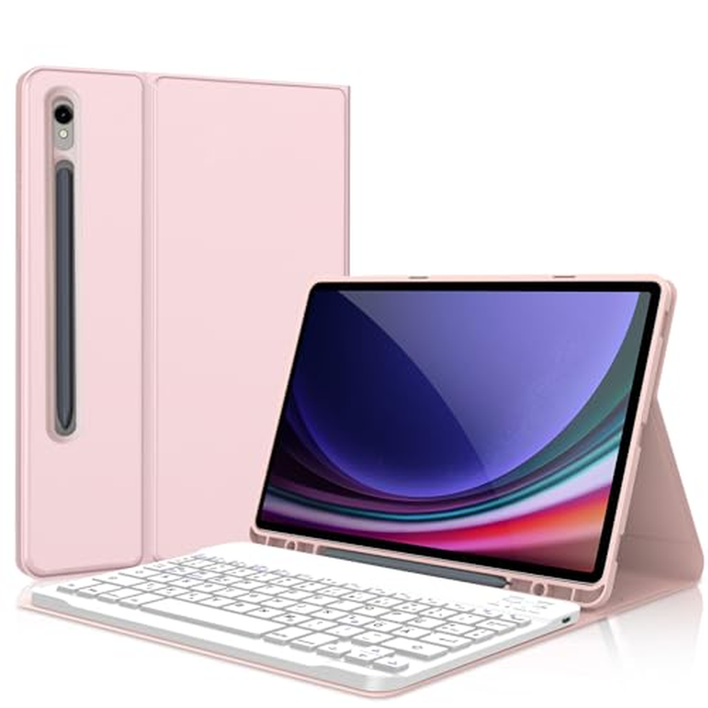 FOGARI Klávesnice pro Samsung Galaxy Tab S9 - Klávesnice pro Samsung Galaxy Tab S9 FE - Ochranný kryt s držákem na tužku, odníma