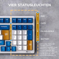 RK ROYAL KLUDGE RK98 Bezdrátová mechanická klávesnice s trojitým režimem 2.4G/BT5.1/USB-C 100 kláves hnědý spínač s možností vým