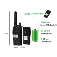 Pofung PT88 PRO Walkie Talkie Professional PMR446 Licensed Free Přenosná dobíjecí vysílačka 16CH s LED indikátorem, blikajícím a