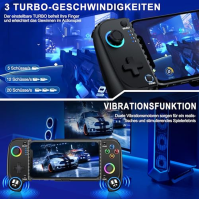 HASACOOL Handy Controller für iPhone, Smartphone Controller für Android mit Hall Effect Joystick, Bluetooth Controller Handy Sup