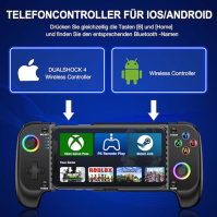 HASACOOL Handy Controller für iPhone, Smartphone Controller für Android mit Hall Effect Joystick, Bluetooth Controller Handy Sup