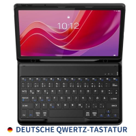 EasyAcc Kryt klávesnice kompatibilní s Lenovo Tab M11 TB330 2024 s ochrannou fólií, QWERTZ German, odnímatelný kryt klávesnice s