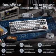 iLovBee B87 Gaming Keyboard Wireless 75, mechanická klávesnice Gasket RGB, QMK/VIA Bluetooth/2.4G/USB-C s tlačítky PBT, US Layo