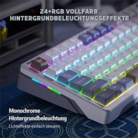 iLovBee B87 Gaming Keyboard Wireless 75, mechanická klávesnice Gasket RGB, QMK/VIA Bluetooth/2.4G/USB-C s tlačítky PBT, US Layo