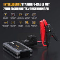 VTOMAN V1500 1500A jump starter power bank - 12V posilovač autobaterie, přenosný startér do auta s inteligentním startov