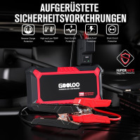 GOOLOO GP2000 Přenosný Startér Power Bank pro Auto, 2000 A Tip Startér, Supersafe 12 V Bateriový Booster pro startování