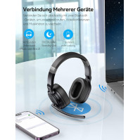 TECKNET Bluetooth Headset s mikrofonem, šumem potlačující jedno a dvojité bezdrátové sluchátko s USB donglem, 3 EQ hudeb