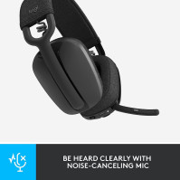 Logitech Zone Vibe 100 Lehká bezdrátová over-ear sluchátka s mikrofonem s potlačením hluku, pokročilá multipoint Bluetoo