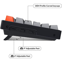 Keychron K8 Wireless Mechanical Keyboard TKL ISO-DE Layout Bluetooth RGB Backlight Aluminium Frame Multitasking Wired Gaming Key