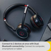 Jabra Evolve 75 SE Bezdrátová stereo sluchátka - Bluetooth sluchátka s mikrofonem s potlačením hluku a aktivním potlačen