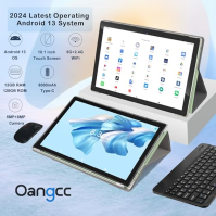 Oangcc Tablet 10 palců s operačním systémem Android 13 OS, tablety s 5G WiFi, 12 GB+128 GB (TF 512 GB/1 TB), Octa-Core, procesor