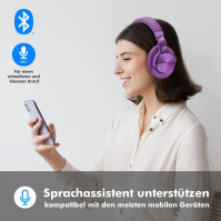 Srhythm NC75 Pro Bezdrátová sluchátka s aktivním potlačením hluku, Bluetooth 5.0, nad uši s mikrofonem, rychlé nabíjení