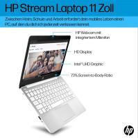 HP Stream Laptop | 11,6 palcový HD displej | Intel Celeron N4120 | 4 GB DDR4 RAM | 64 GB eMMC | Intel Graphics | Windows