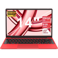 Notebook Aocwei 14 palců, 6 GB RAM, 128 GB SSD, podpora rozšíření až 1 TB, Intel, Windows 10, přenosný počítač FHD, WiFi