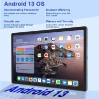 YESTEL Tablet 11" Android 13 s 16 GB RAM + 256 GB ROM (1TB TF), 2K 2000 x 1200 IPS, 5G WLAN, 4 reproduktory, 3 kamery, G