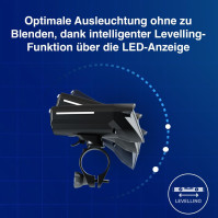 FISCHER cyklistická LED bateriová osvětlovací sada Twin Stop 100 Lux s dálkovým světlem, se senzorovým režimem