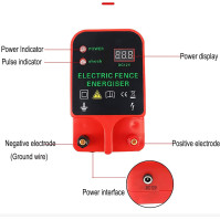 10KM Elektrický pastýř, 12V elektrický ohradník s vysokým bezpečnostním pulzním řadičem pro ovce, koně, dobytek, ptáky, farmu, e