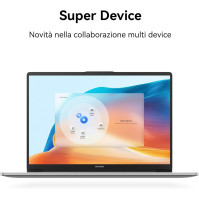 HUAWEI MateBook D 14 Laptop, 16GB+512GB, 12. generace procesoru Intel® Core™, čtečka otisků prstů, Eye Comfort FullView displej,