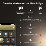 Philips Hue Cher White Ambiance Smart LED zapuštěné stropní svítidlo s Bluetooth, Black-Home, Interiér, Obývací pokoj