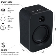 House of Marley Dvojice Bluetooth reproduktorů na police Get Together Duo Black - udržitelně zpracovaný