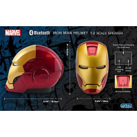 ekids Vi-B72IM Marvel Iron Man helma Bluetooth bezdrátový reproduktor se svítícíma očima přenosný zlatý/červený