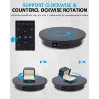 BAOSHISHAN - Elektrický otáčivý podstavec, otočný výstavní stojan 40KG/40CM, dálkově ovládaný motorizovaný fotografický